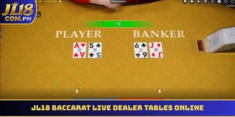 JL18 Baccarat live dealer tables online