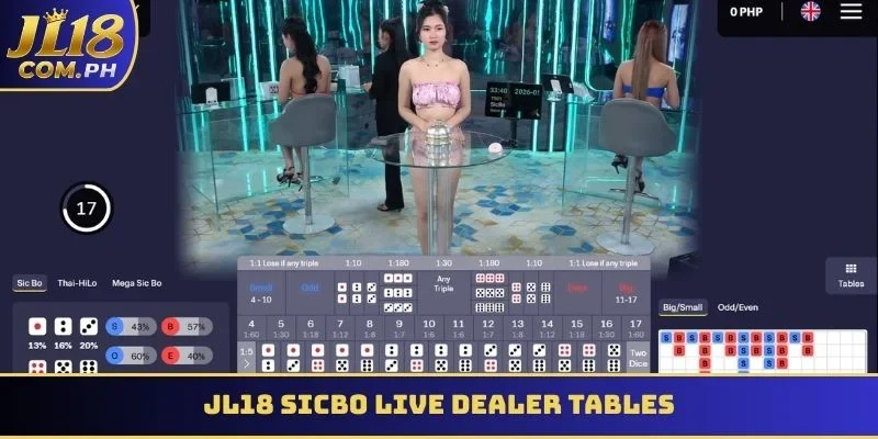 JL18 Sicbo live dealer tables